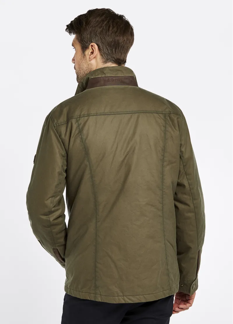 Dubarry Mens Carrickfergus Waxed Jacket Dusky Green-2